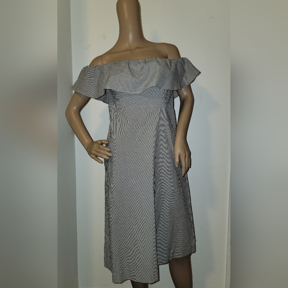 NWT Banana Republic Blue and White Dress Size 10